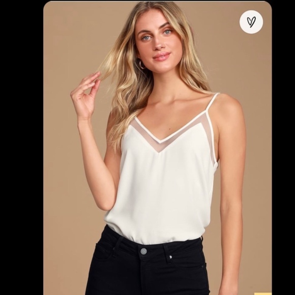 Lulus sheer flowy tank top